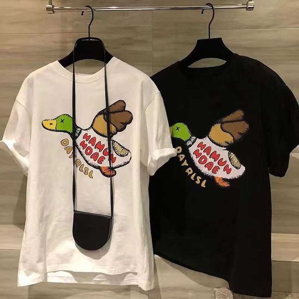 summer men t-shirts cotton oversized t shirt human made print streetwear brand designer short sleeves women's tee ing, White;black